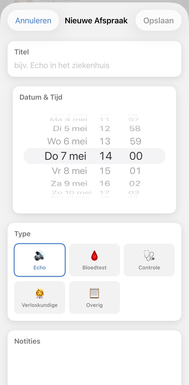 Appointments screenshot