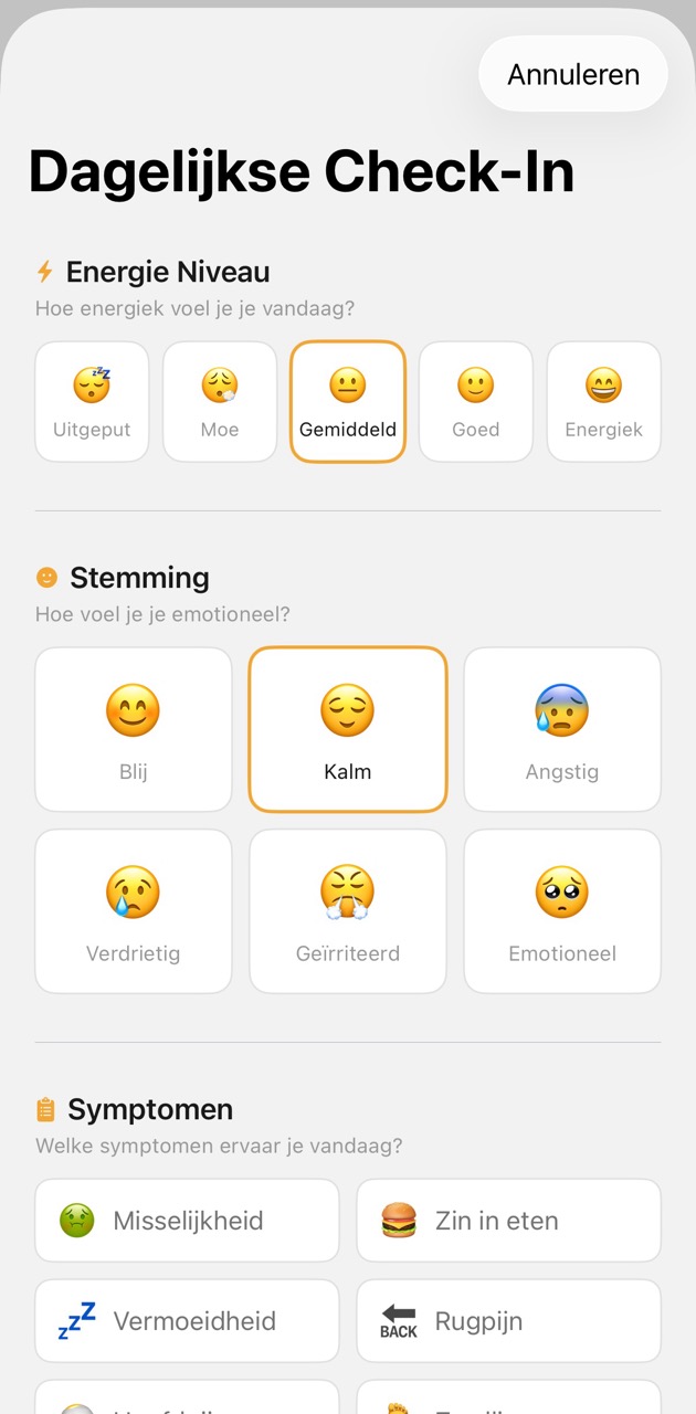 Daily check-in screenshot